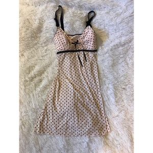 Pale Pink Polka Dot Babydoll Nursing Nightie
